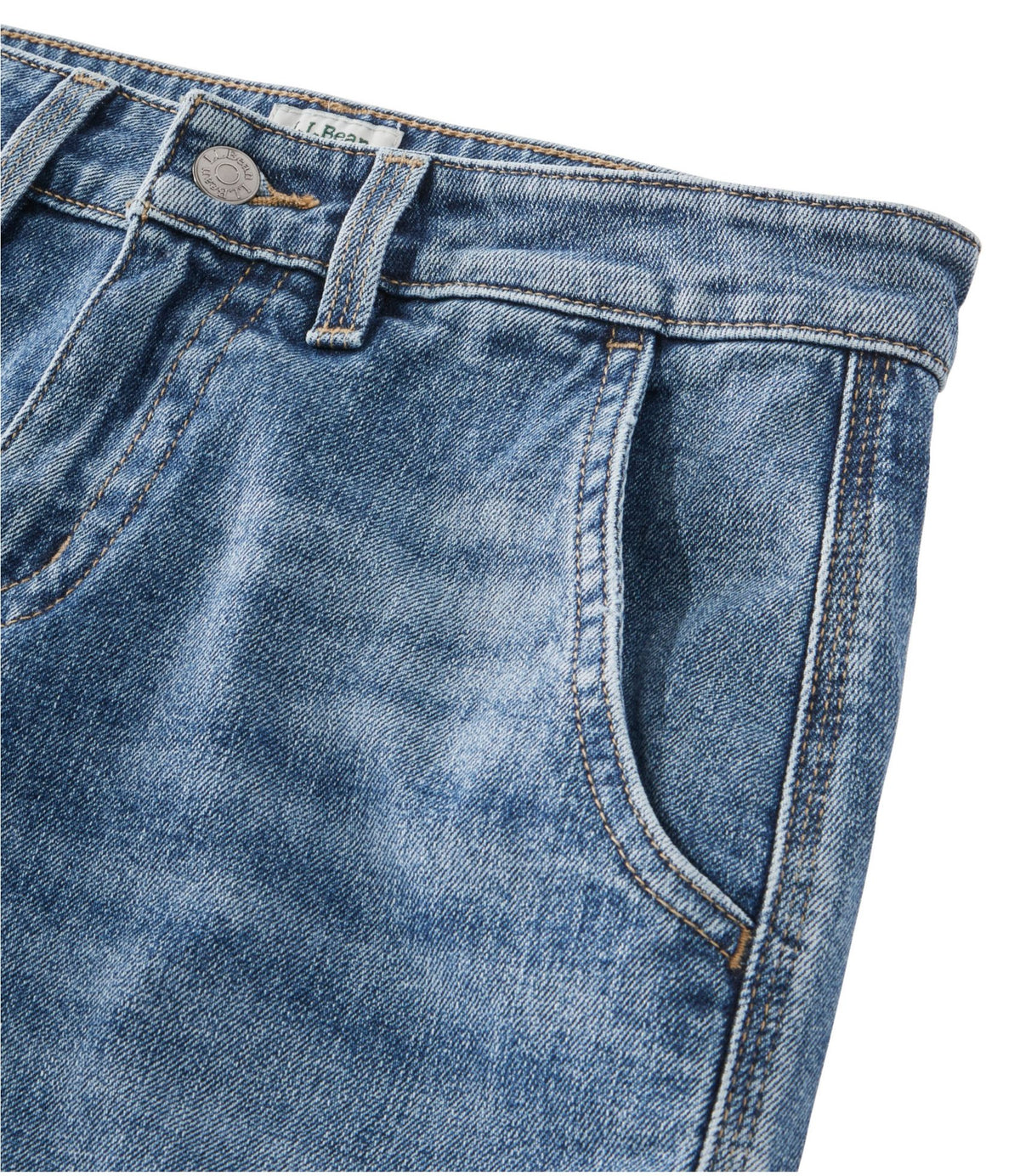 L.L.Bean Women's 207 Vintage Jeans, High-Rise Wide-Leg Faded Indigo