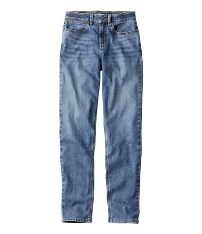 L.L.Bean Women's 207 Vintage Jeans, High-Rise Boyfriend Faded Indigo