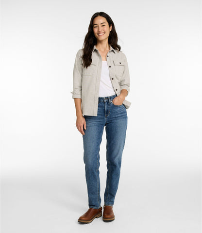 L.L.Bean Women's 207 Vintage Jeans, High-Rise Boyfriend Faded Indigo