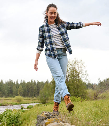 L.L.Bean Women's 207 Vintage Jeans, High-Rise Boyfriend Faded Indigo