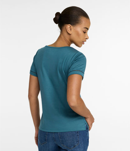 L.L.Bean Women's Pima Cotton Tee, Short-Sleeve Jewelneck Fig