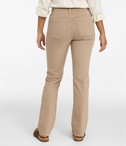 L.L.Bean Women's True Shape Jeans, High-Rise Straight-Leg Colors Coastal Dune