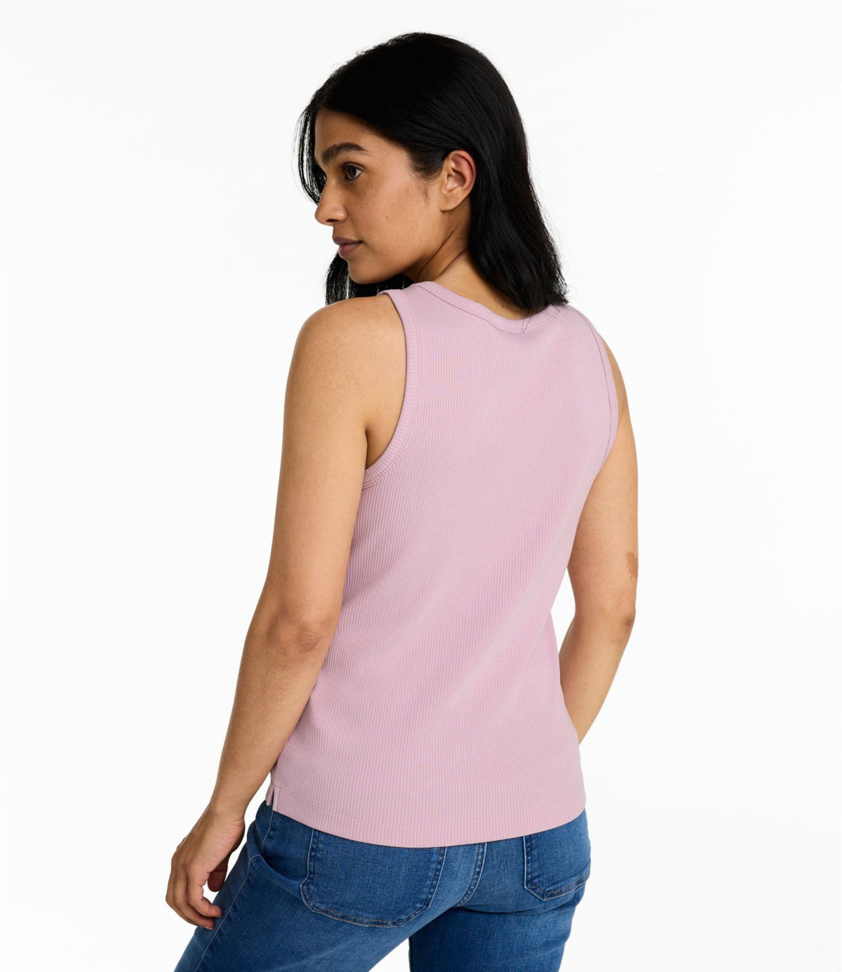 L.L.Bean Women's Bean's Ribbed Layering Tank Classic Navy