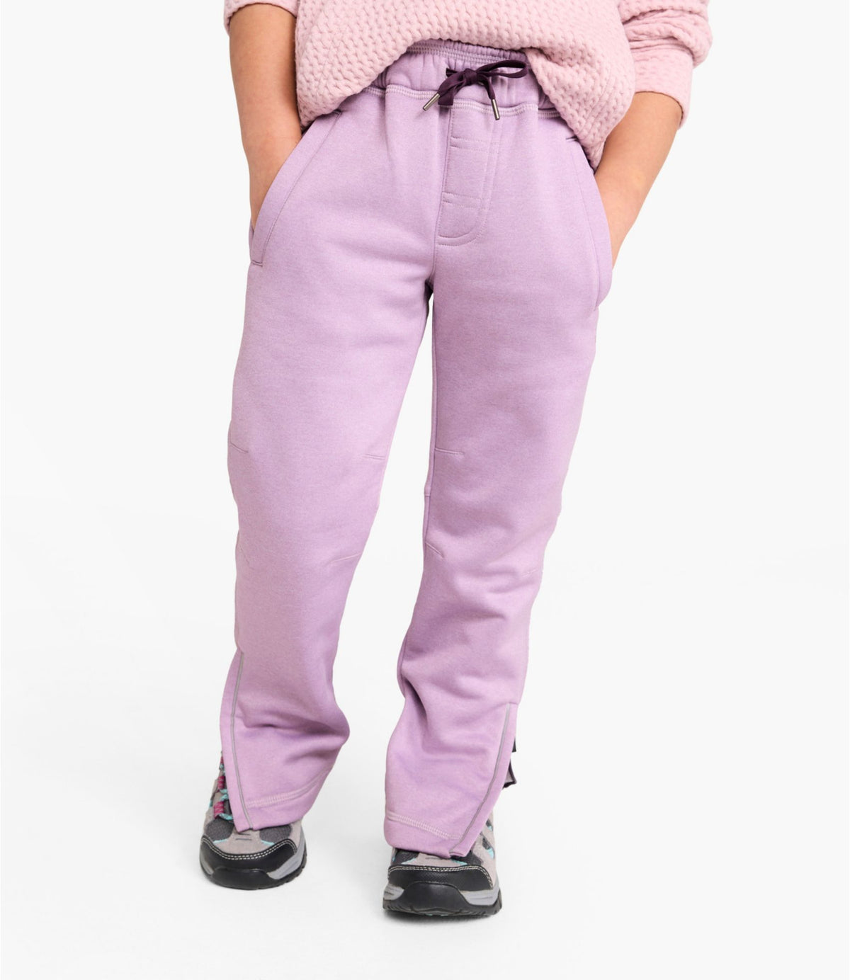 L.L.Bean Kids' Mountain Fleece Pants Gray Heather