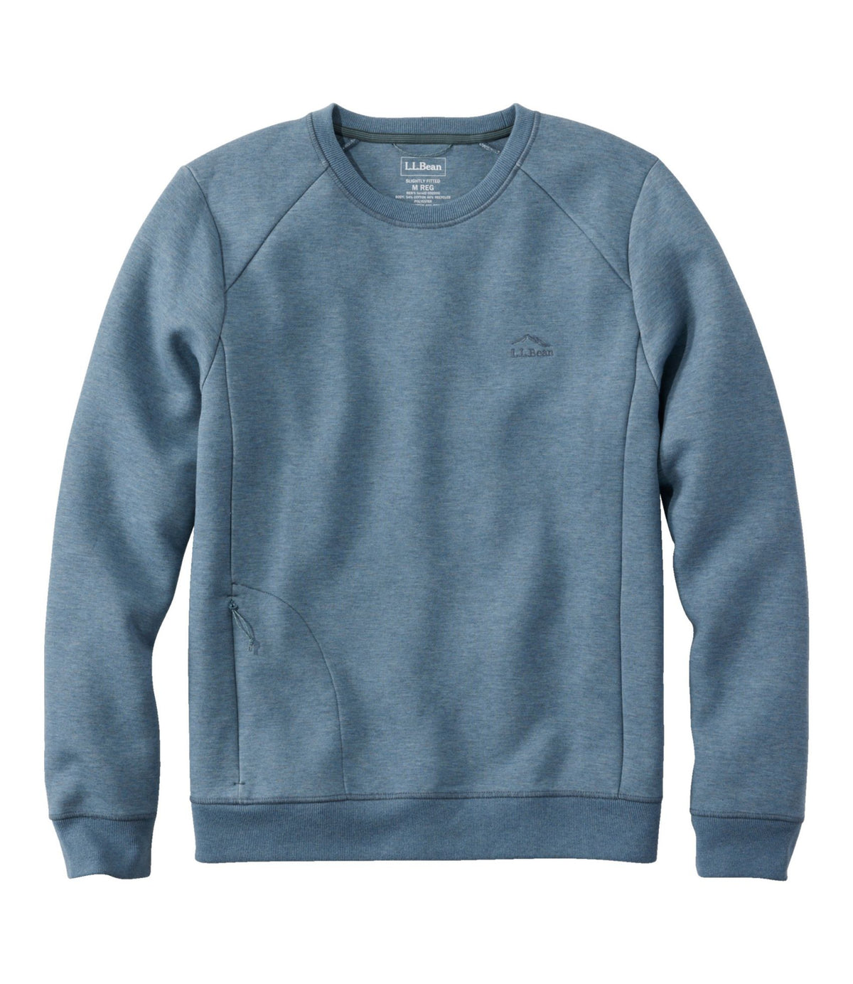 L.L.Bean Men's Multisport Crewneck Sweatshirt Muted Blue Heather