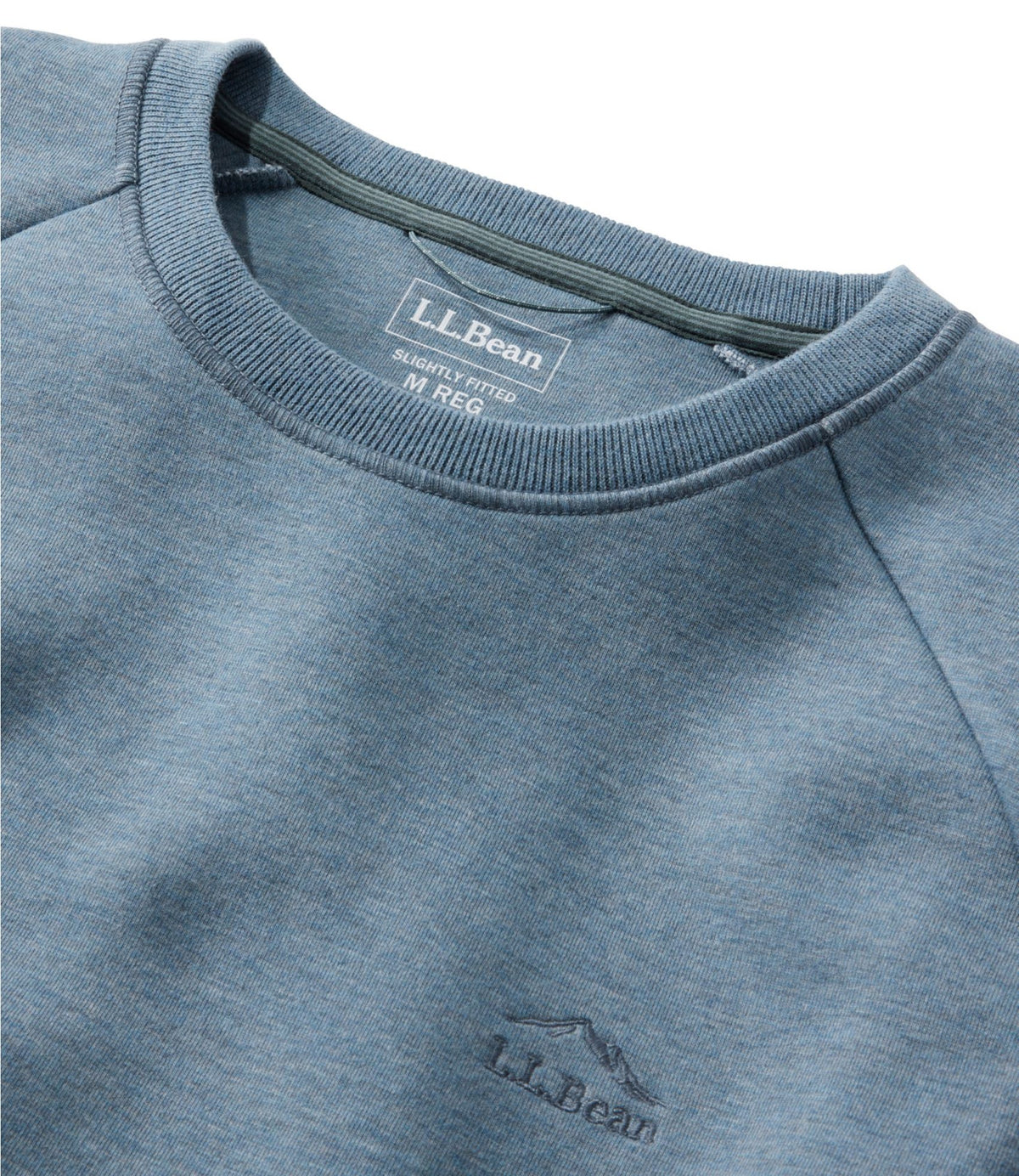 L.L.Bean Men's Multisport Crewneck Sweatshirt Muted Blue Heather