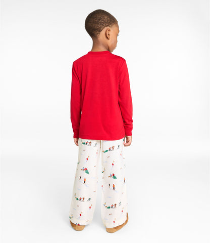 L.L.Bean Kids' L.L.Bean Flannel Pajamas Deep Marine Blue/Wicked Comfy