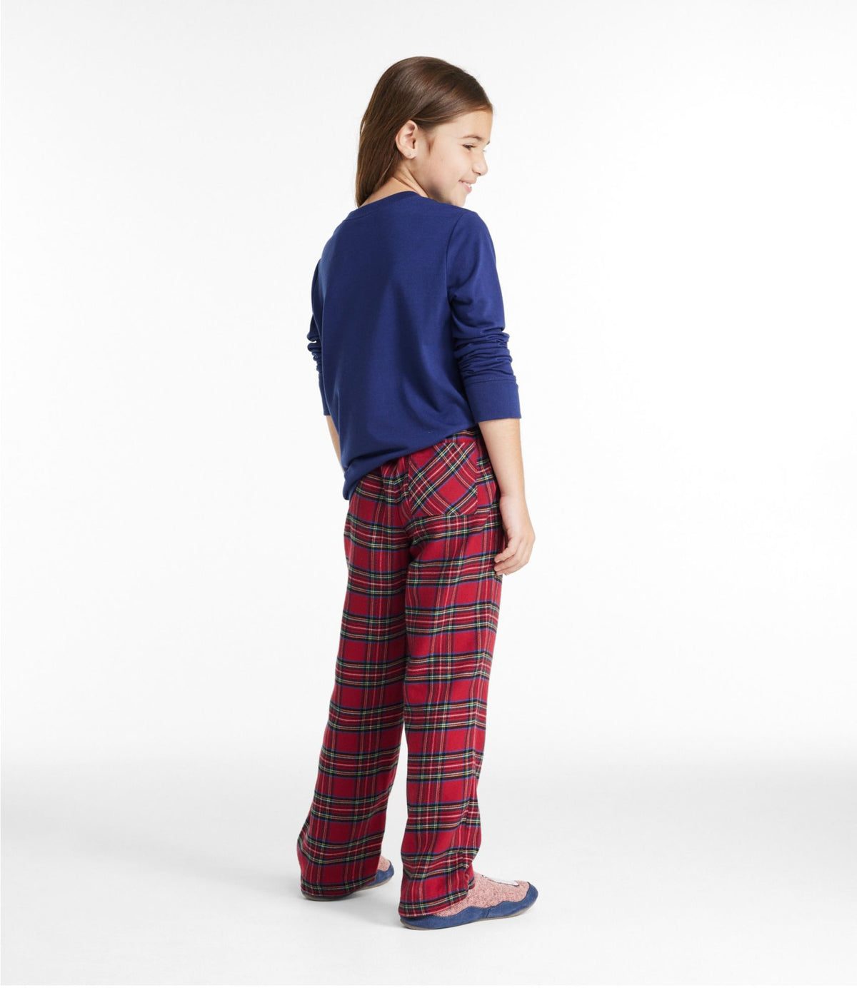 L.L.Bean Kids' L.L.Bean Flannel Pajamas Deep Marine Blue/Wicked Comfy