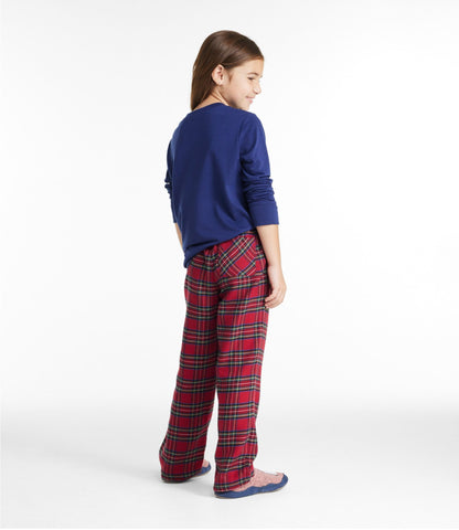 L.L.Bean Kids' L.L.Bean Flannel Pajamas Deep Marine Blue/Wicked Comfy