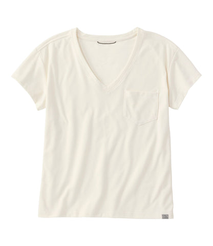 L.L.Bean Women's Mountainside V-Neck Pocket Tee, Short Sleeve