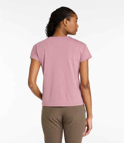 L.L.Bean Women's Mountainside V-Neck Pocket Tee, Short Sleeve