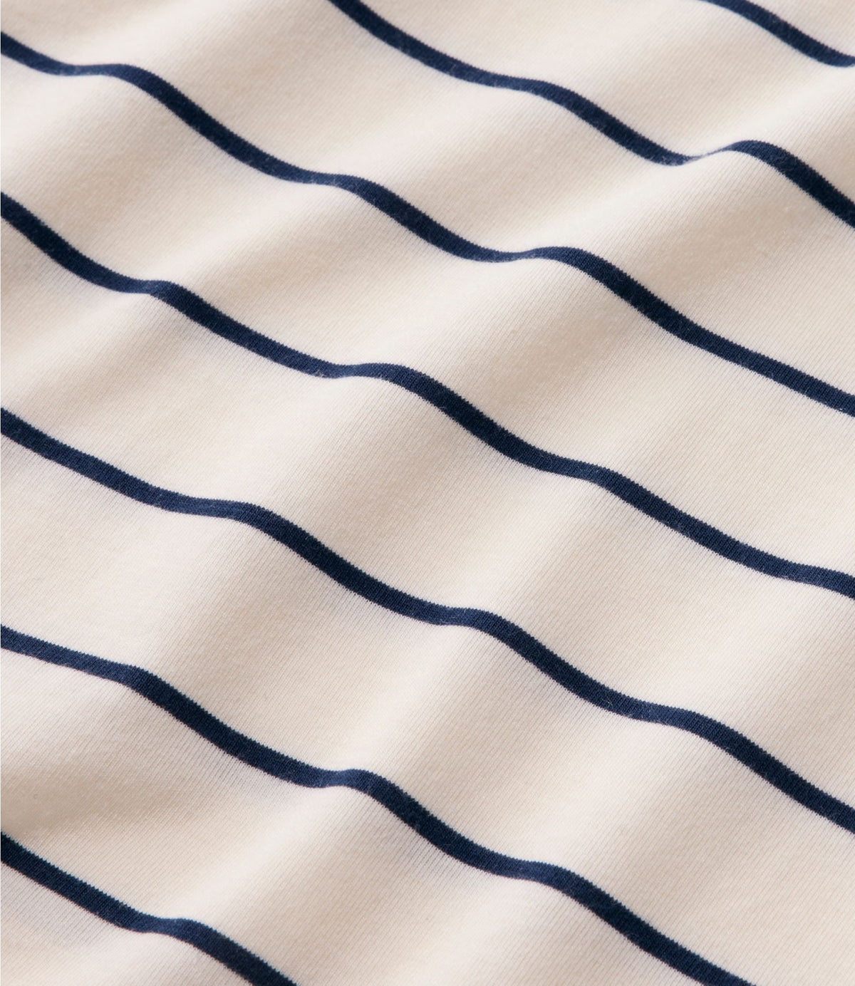 L.L.Bean Women's Soft Stretch Supima-Blend Tee, Boatneck Bracelet-Sleeve Stripe Classic Navy/Cream