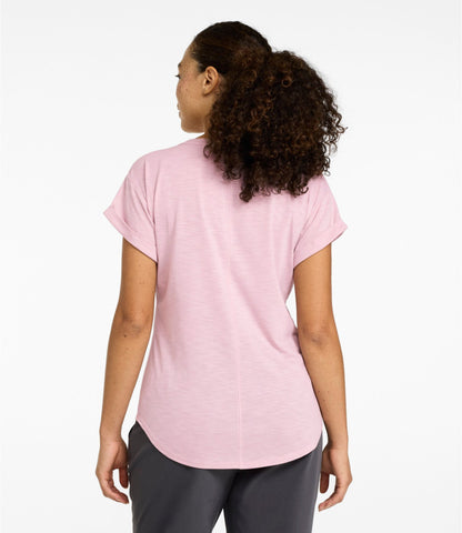 L.L.Bean Women's Streamside Tee, Short-Sleeve Splitneck Antique Lilac