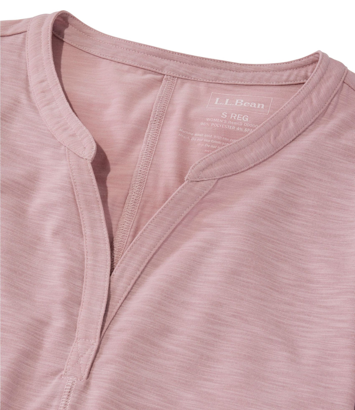 L.L.Bean Women's Streamside Tee, Short-Sleeve Splitneck Antique Lilac