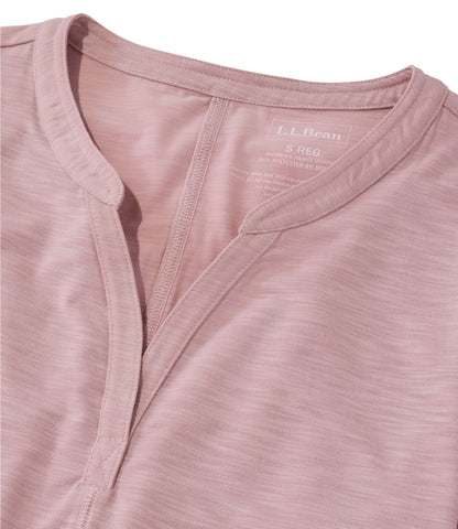L.L.Bean Women's Streamside Tee, Short-Sleeve Splitneck Antique Lilac