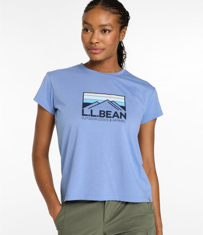 L.L.Bean Women's Mountainside Crewneck Tee, Short-Sleeve Graphic