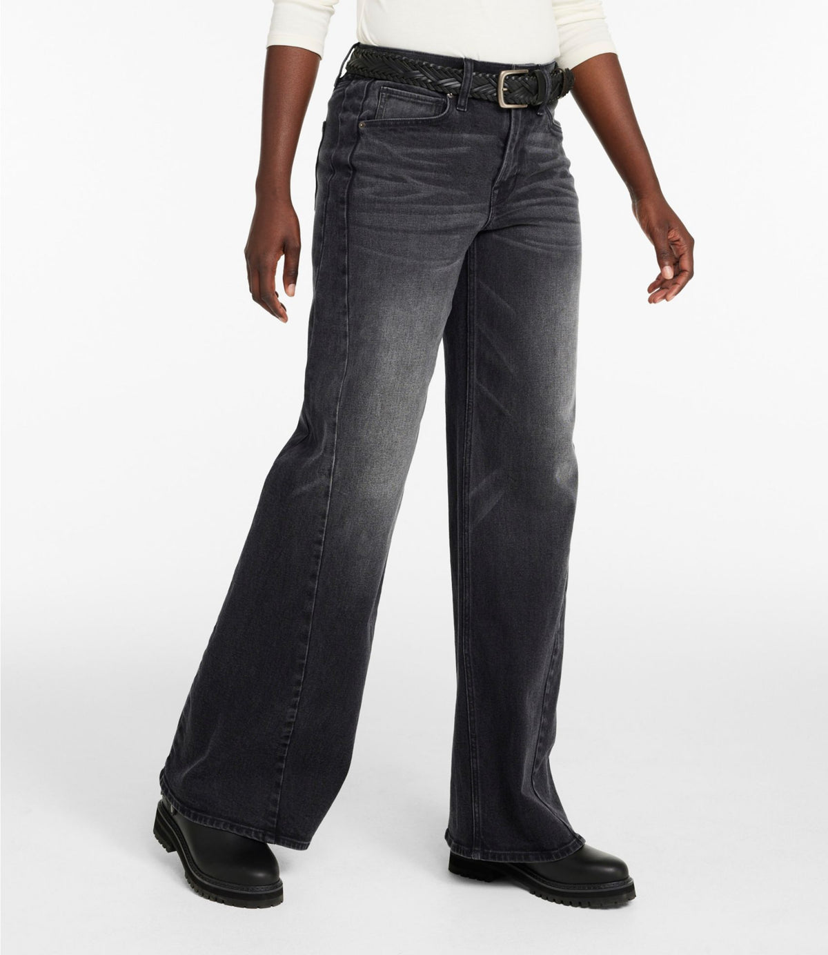 L.L.Bean Women's Signature 1912 Premium Jeans, High-Rise Relaxed Wide-Leg