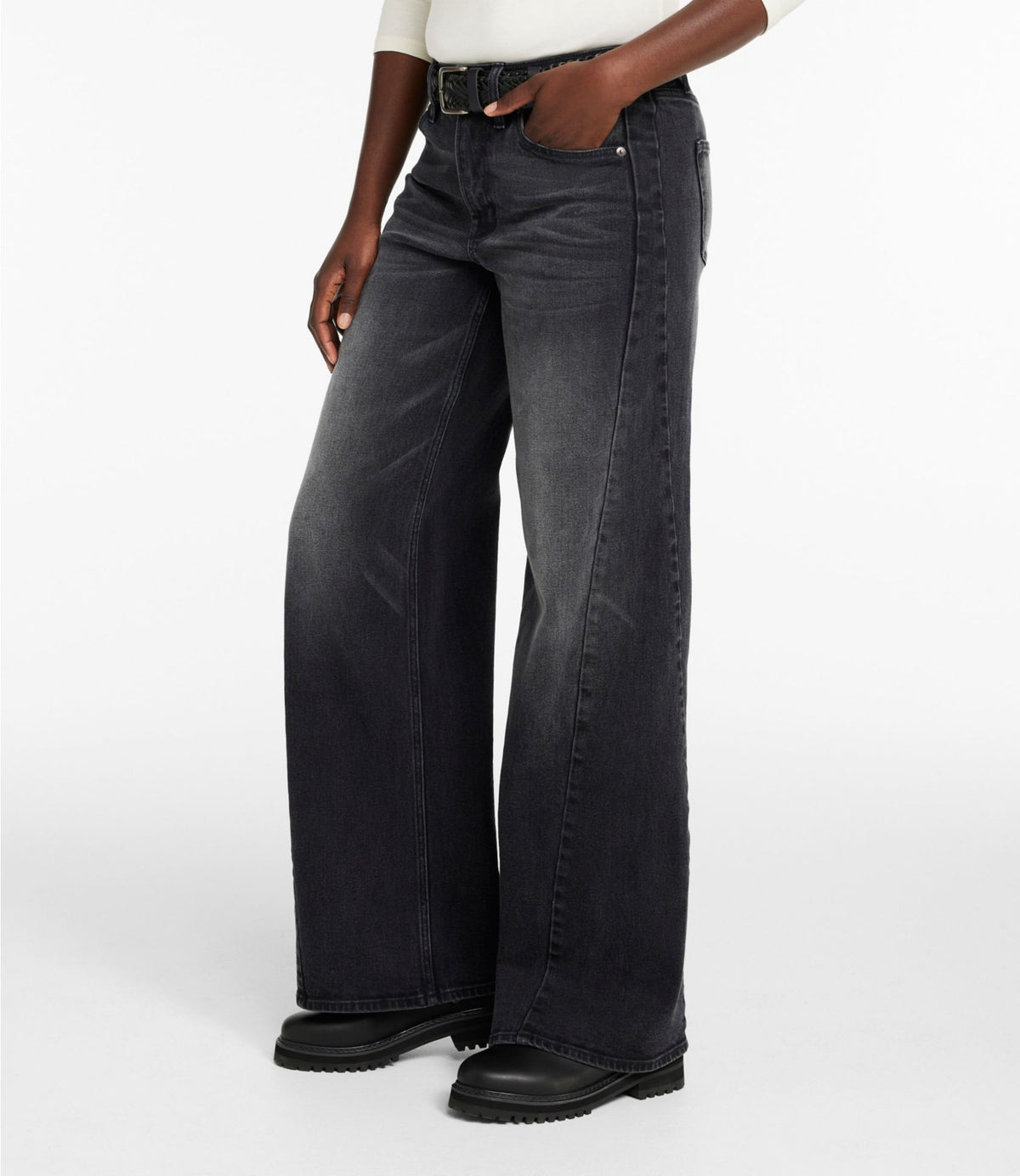L.L.Bean Women's Signature 1912 Premium Jeans, High-Rise Relaxed Wide-Leg