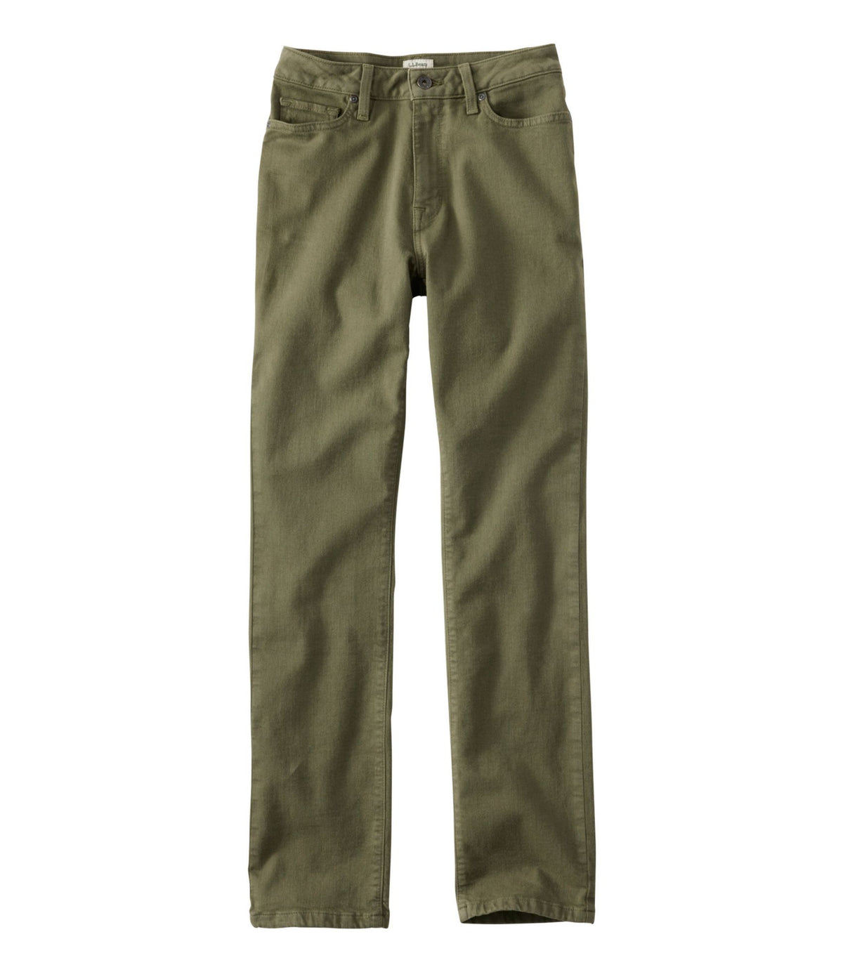 L.L.Bean Women's True Shape Jeans, High-Rise Slim-Leg Colors Kelp Green