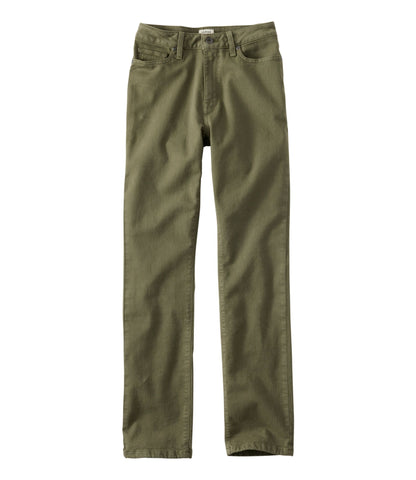 L.L.Bean Women's True Shape Jeans, High-Rise Slim-Leg Colors Kelp Green