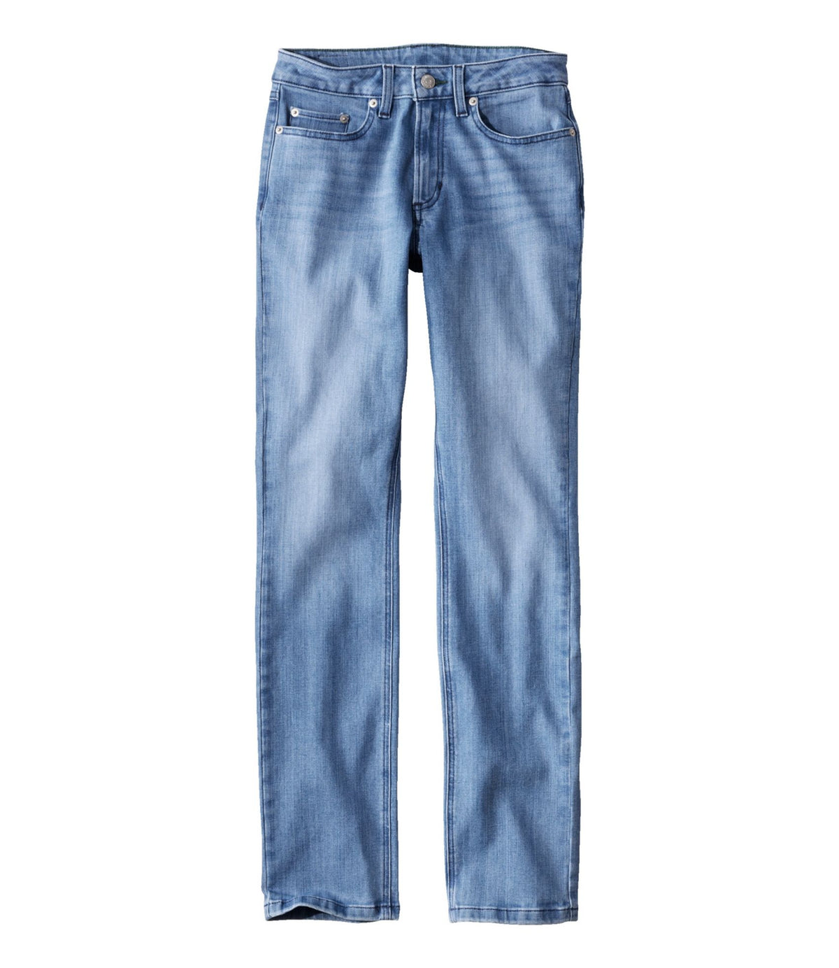 L.L.Bean Women's BeanFlex® Jeans, Mid-Rise Straight-Leg Bright Indigo