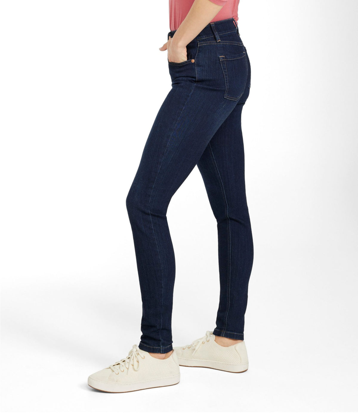 L.L.Bean Women's BeanFlex® Jeans, Mid-Rise Skinny-Leg Rinsed