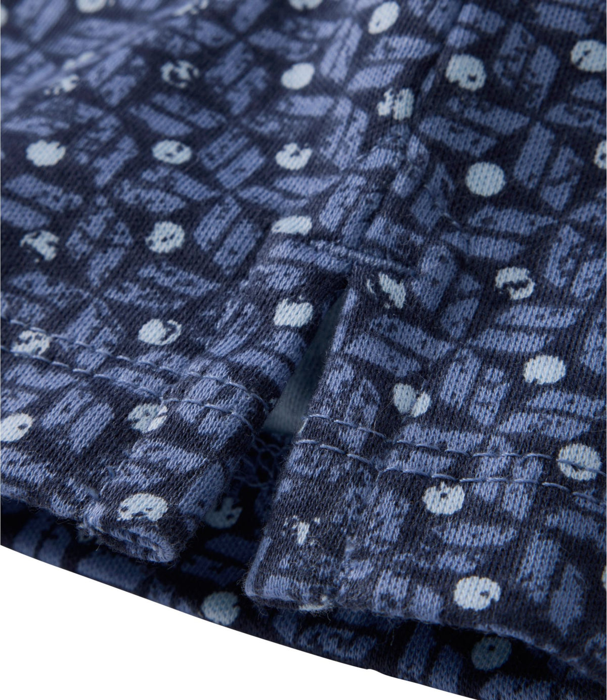 L.L.Bean Women's L.L.Bean Tee, Three-Quarter-Sleeve Splitneck Tunic Print Deep Lake Diamond Dot