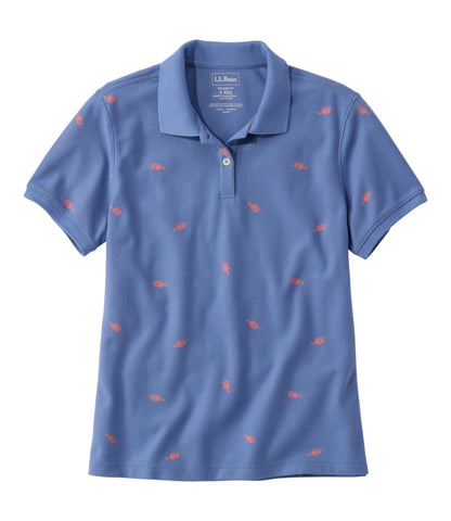 L.L.Bean Women's Premium Double L Polo, Short-Sleeve Relaxed Fit Novelty