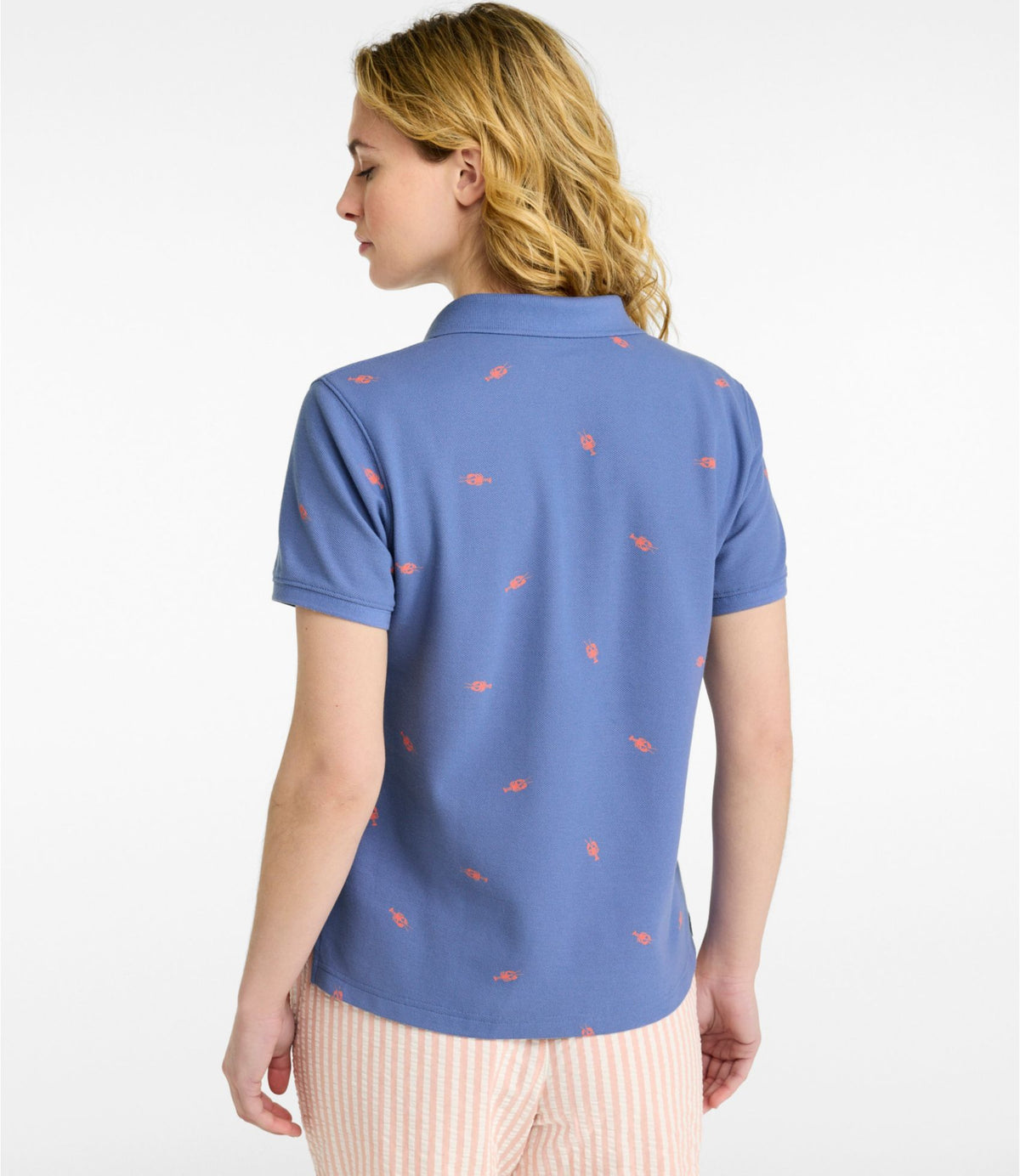 L.L.Bean Women's Premium Double L Polo, Short-Sleeve Relaxed Fit Novelty