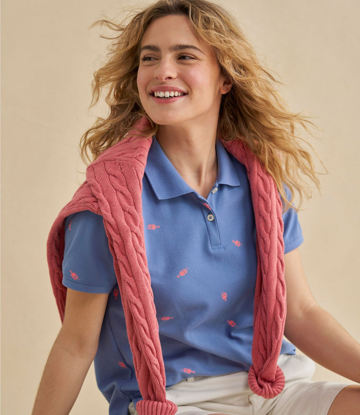L.L.Bean Women's Premium Double L Polo, Short-Sleeve Relaxed Fit Novelty