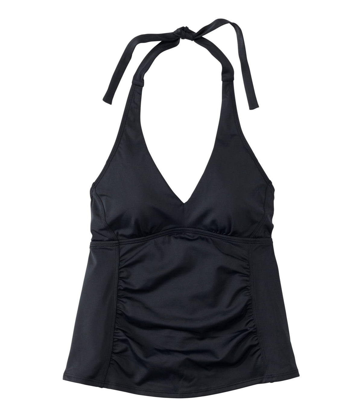 L.L.Bean Women's BeanSport Swimwear, Halter Tankini Top Black