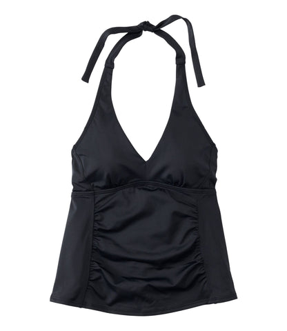 L.L.Bean Women's BeanSport Swimwear, Halter Tankini Top Black