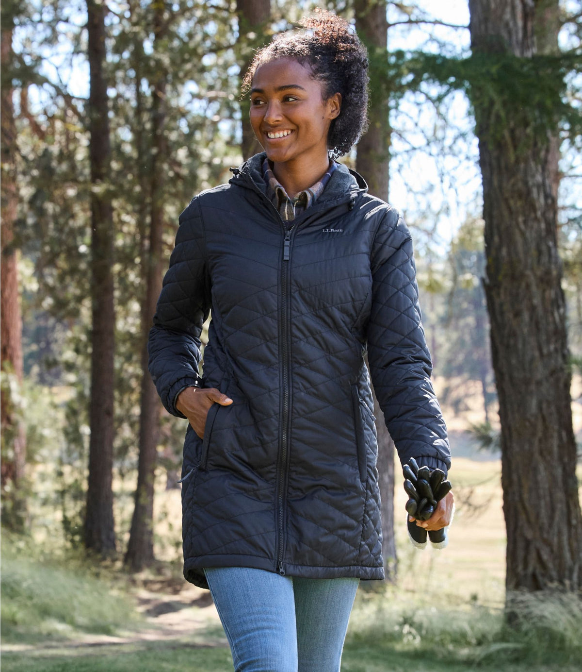 L.L.Bean Women's Fleece-Lined Primaloft Coat Antique Lilac