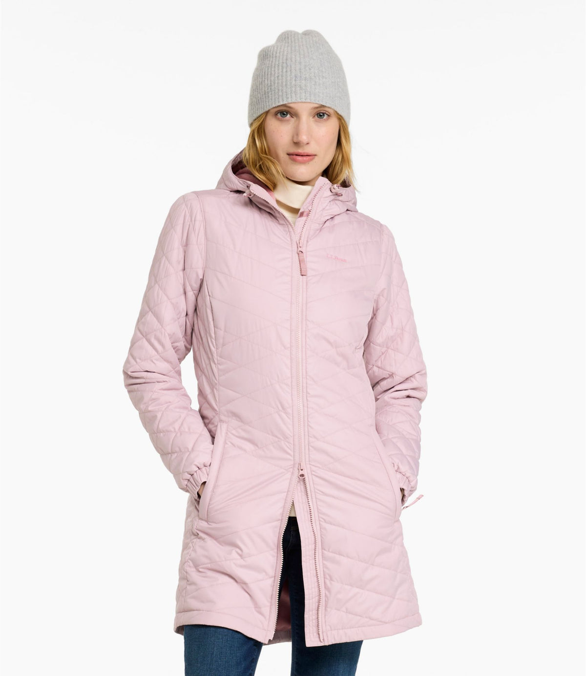L.L.Bean Women's Fleece-Lined Primaloft Coat Antique Lilac