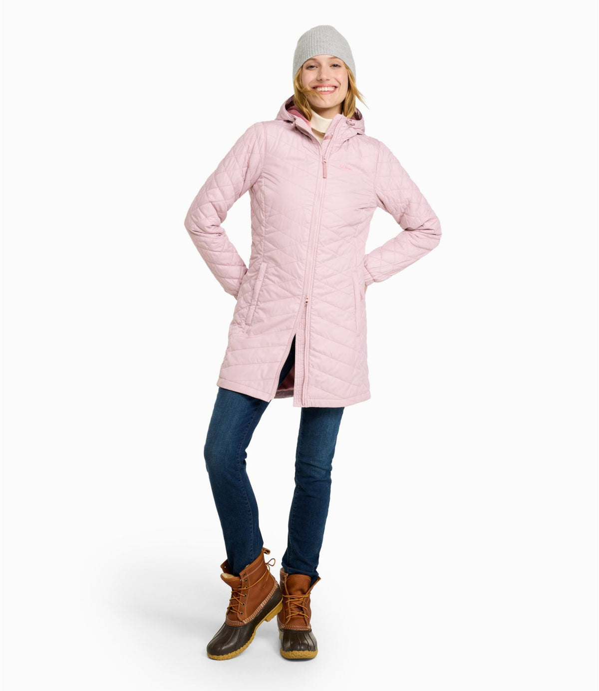L.L.Bean Women's Fleece-Lined Primaloft Coat Antique Lilac