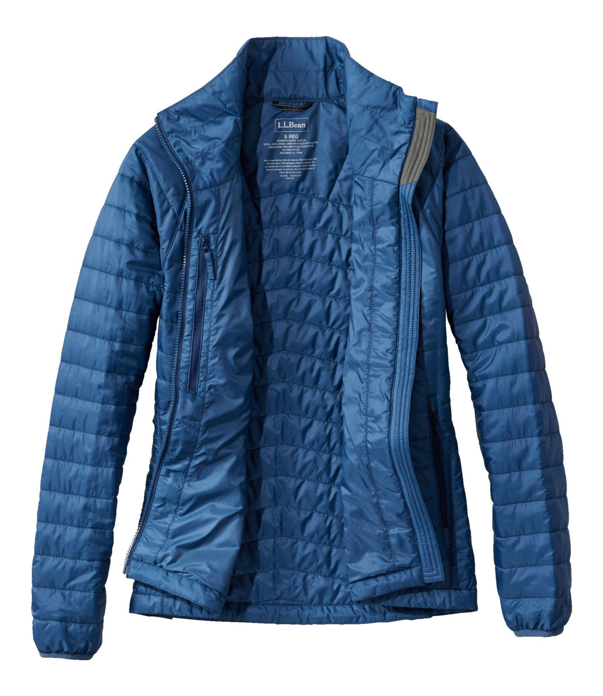 L.L.Bean Women's PrimaLoft Packaway Jacket Bright Mariner