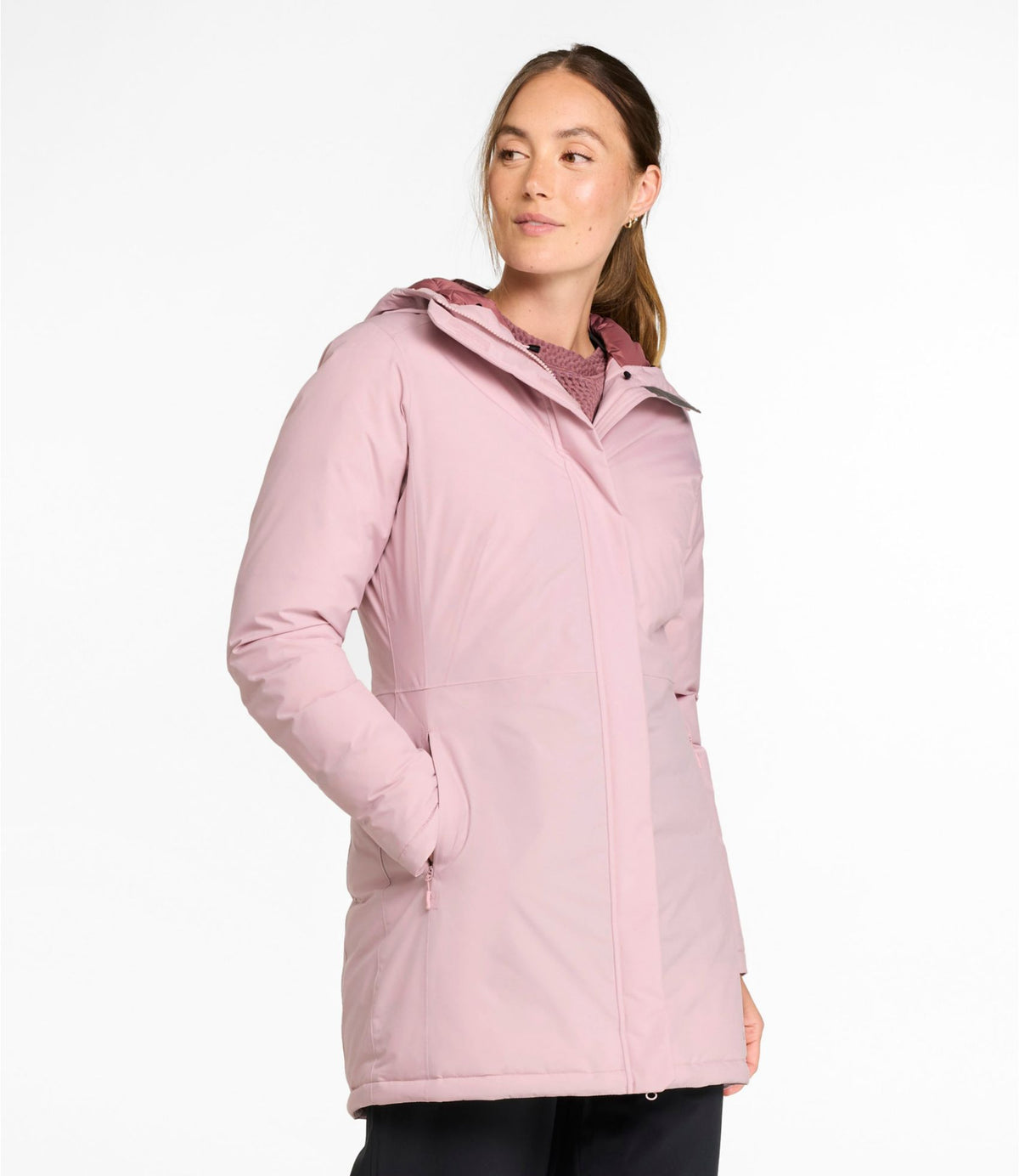 L.L.Bean Women's Waterproof Ultralight Down Coat Antique Lilac