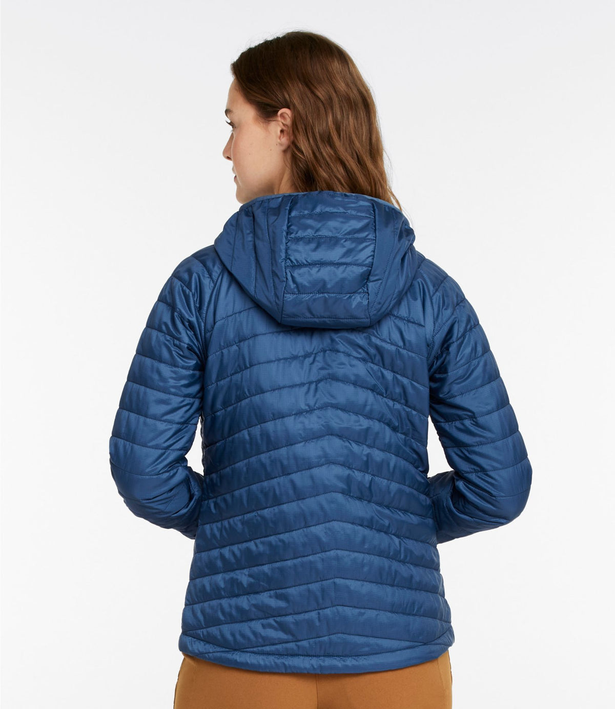 L.L.Bean Women's PrimaLoft Packaway Hooded Jacket Bright Mariner