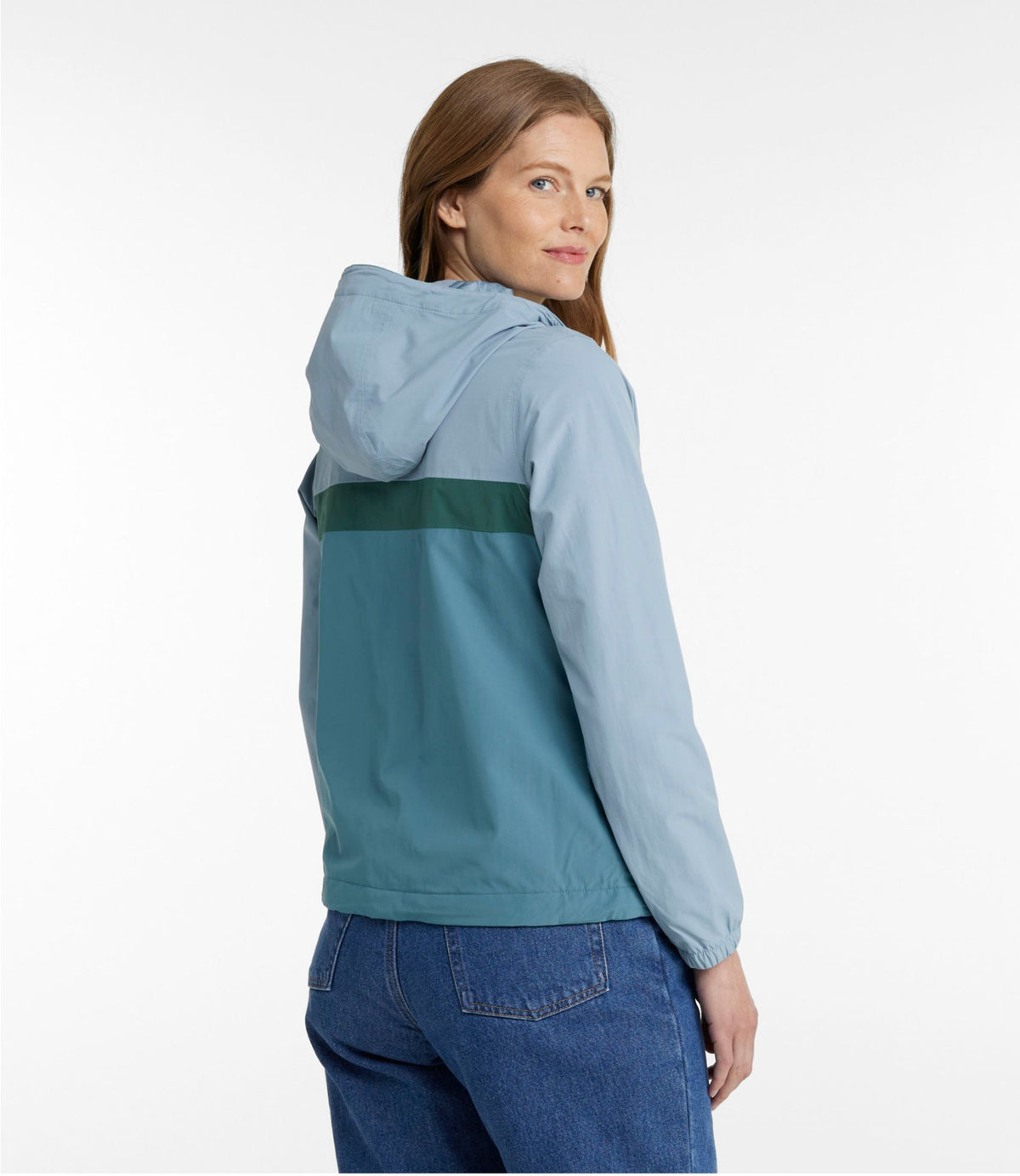 L.L.Bean Women's Mountain Classic Rain Jacket Cadet Blue/Storm Teal