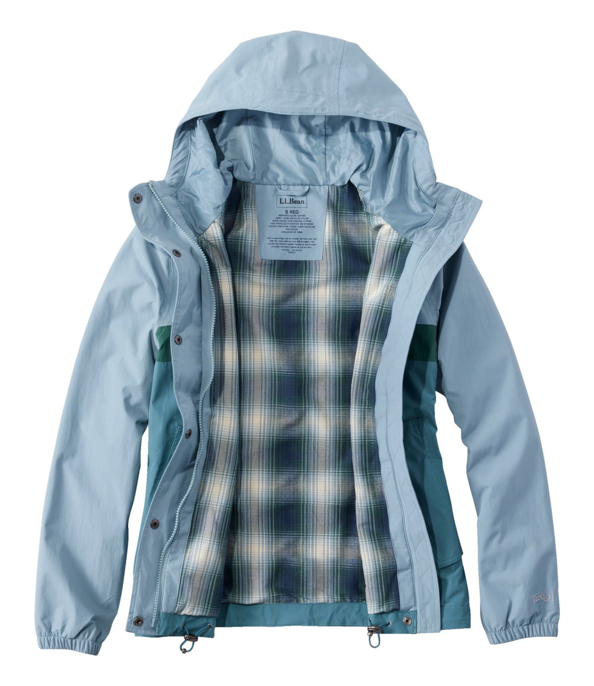 L.L.Bean Women's Mountain Classic Rain Jacket Cadet Blue/Storm Teal