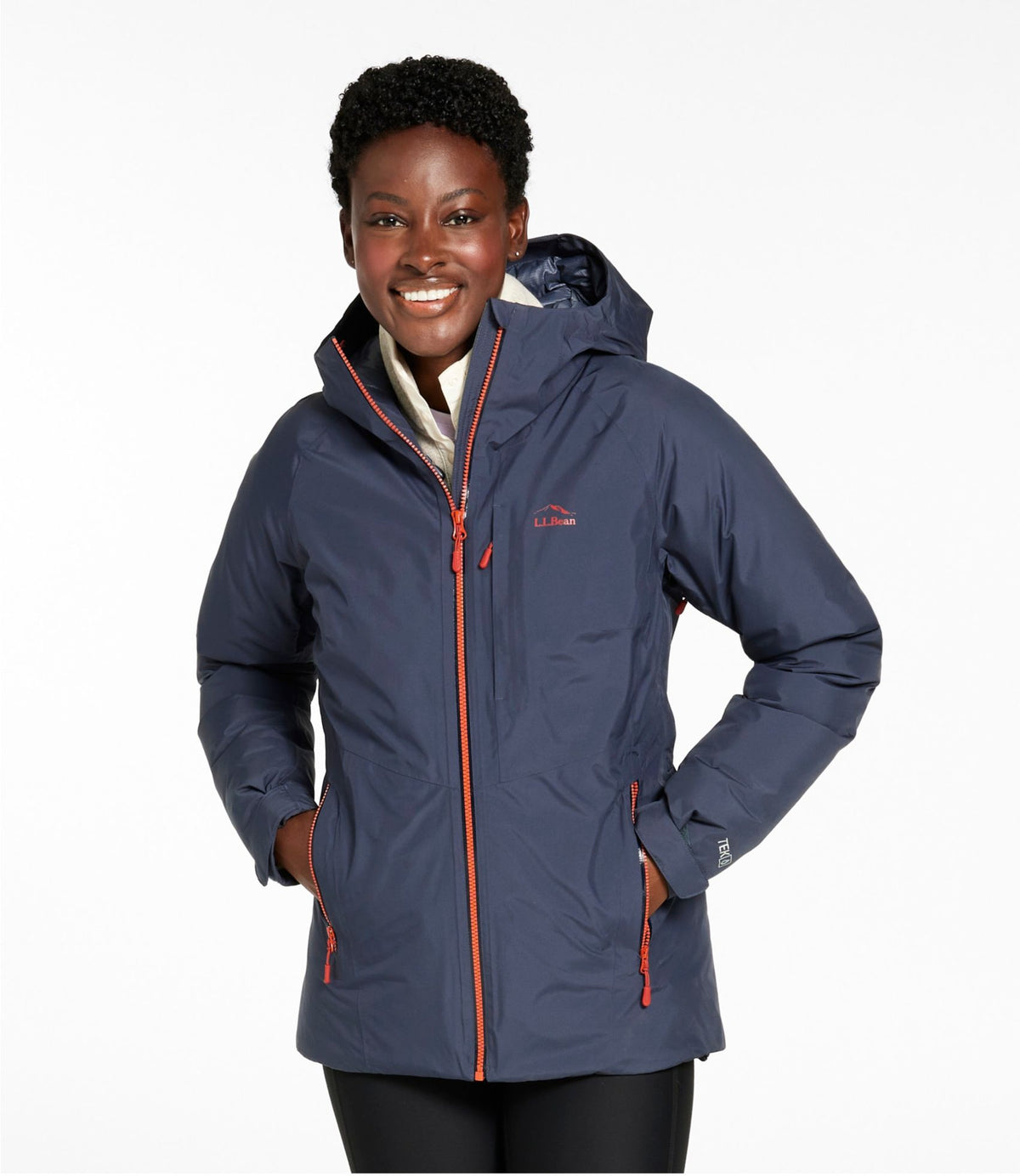 L.L.Bean Women's Waterproof Ultralight Down Jacket Carbon Navy