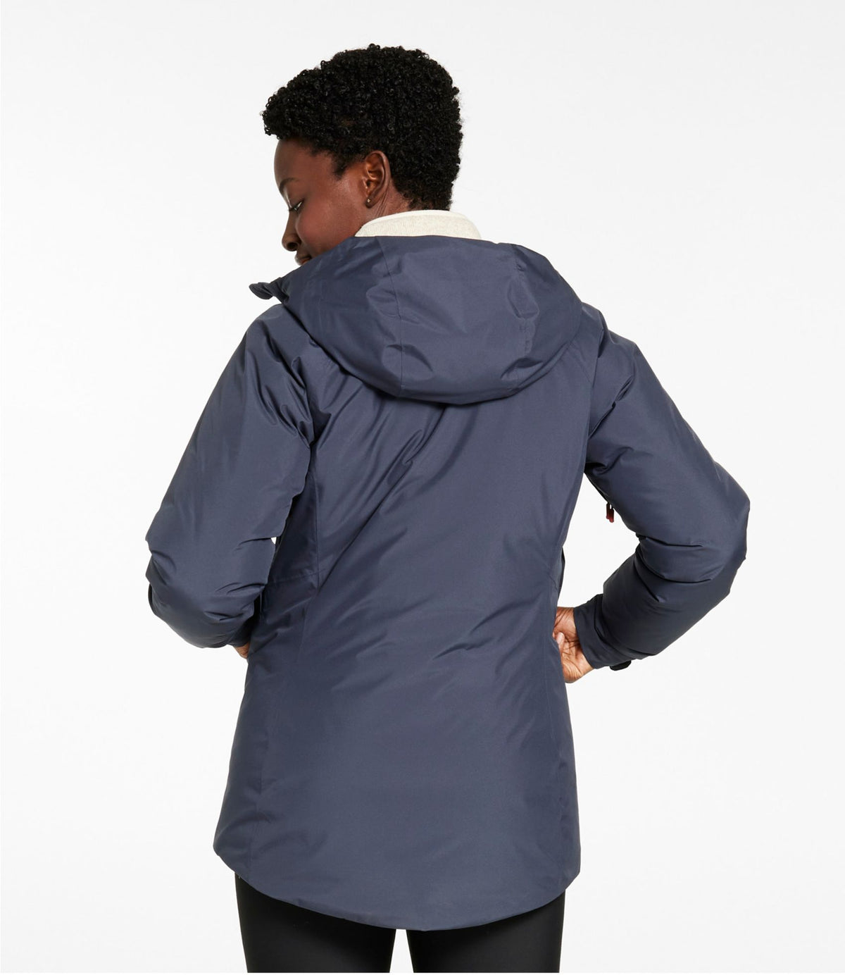 L.L.Bean Women's Waterproof Ultralight Down Jacket Carbon Navy