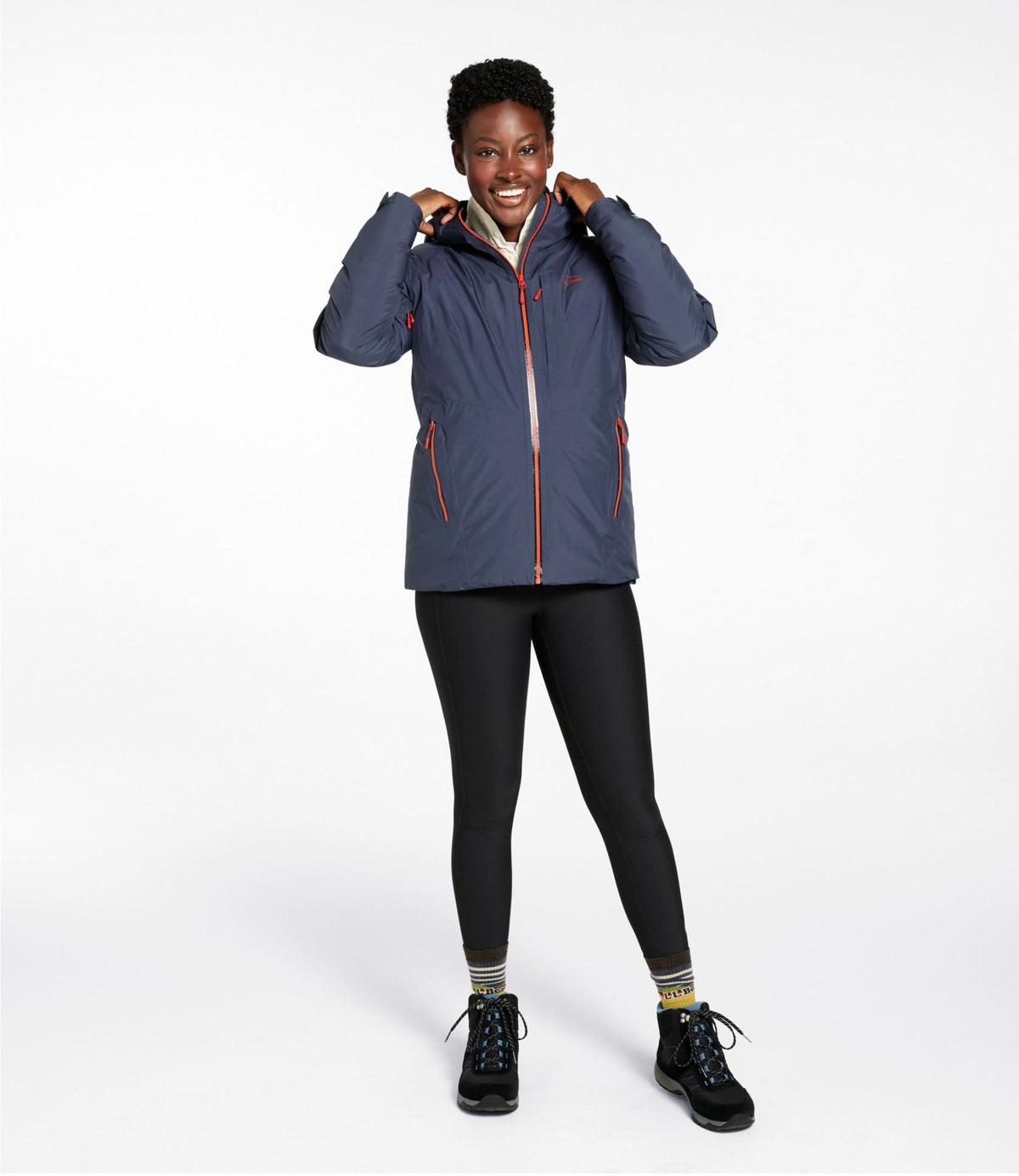 L.L.Bean Women's Waterproof Ultralight Down Jacket Carbon Navy