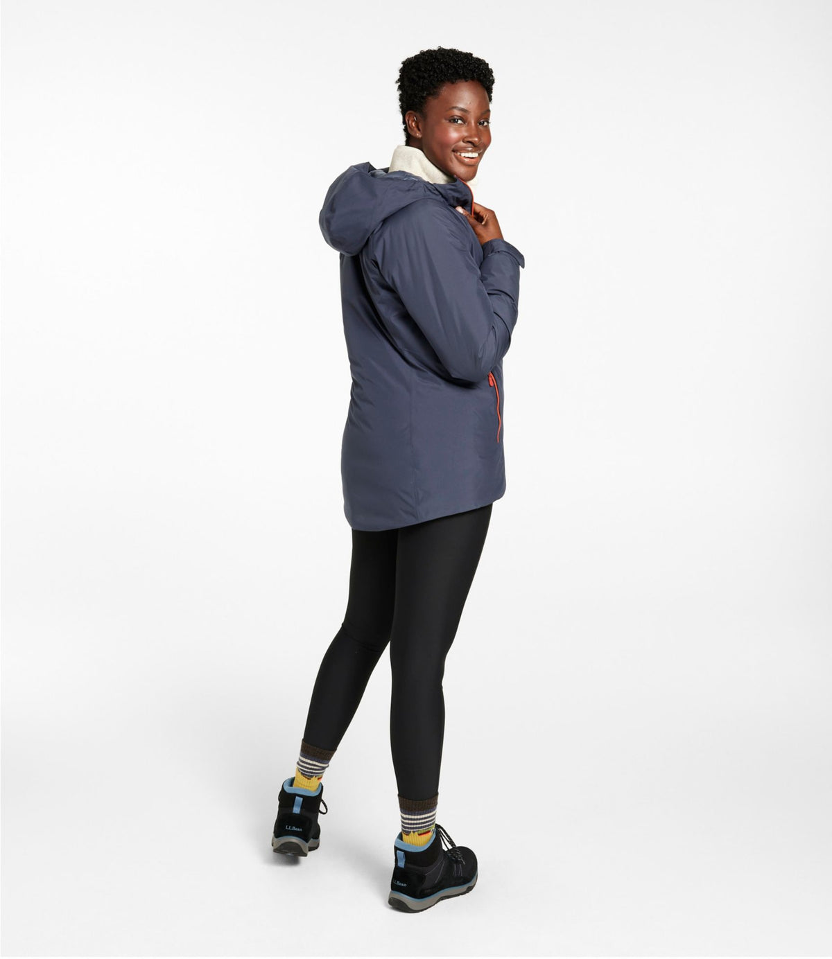 L.L.Bean Women's Waterproof Ultralight Down Jacket Carbon Navy
