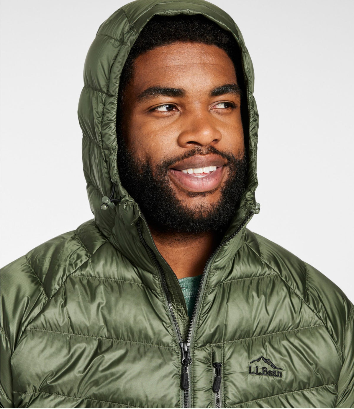L.L.Bean Men's Ultralight 850 Down Hooded Jacket Thyme