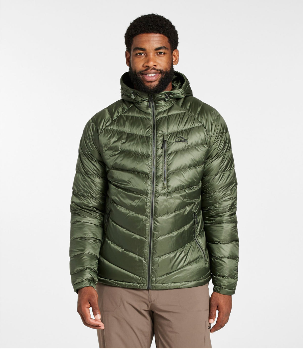 L.L.Bean Men's Ultralight 850 Down Hooded Jacket Thyme
