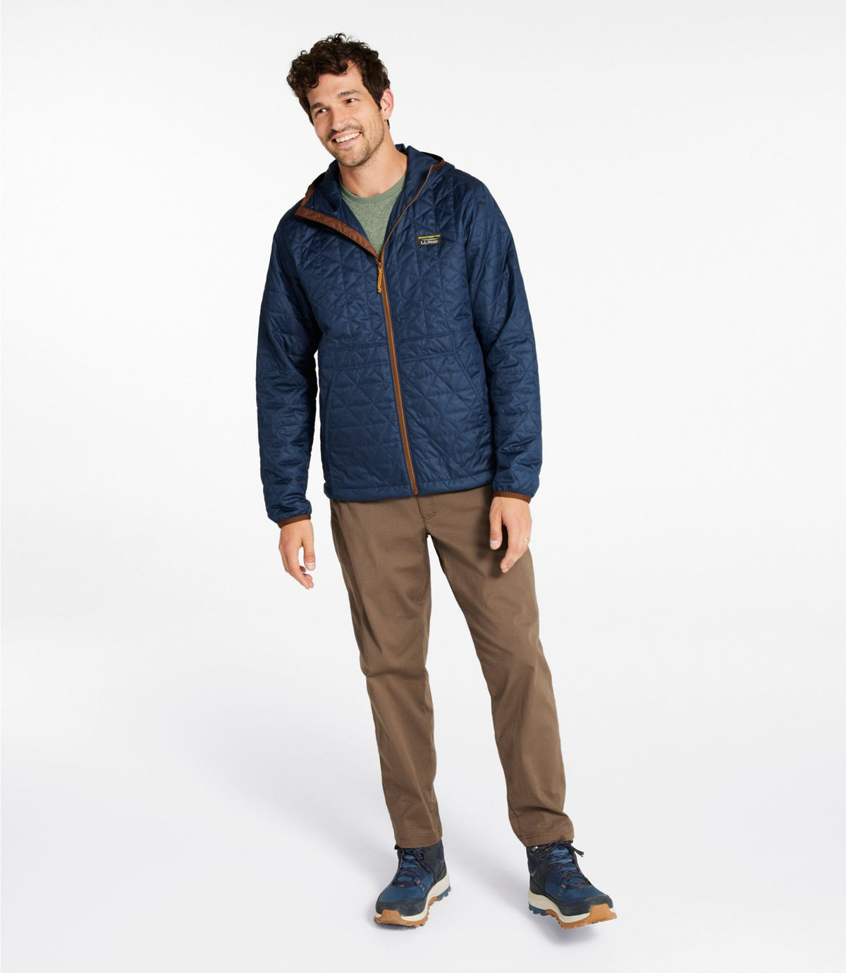L.L.Bean Men's Katahdin Insulated Hoodie Mariner Blue