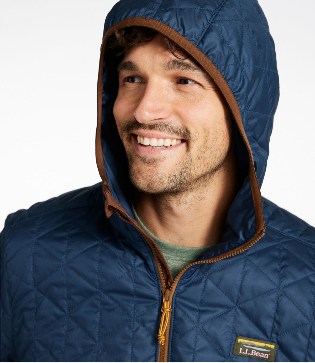 L.L.Bean Men's Katahdin Insulated Hoodie Mariner Blue