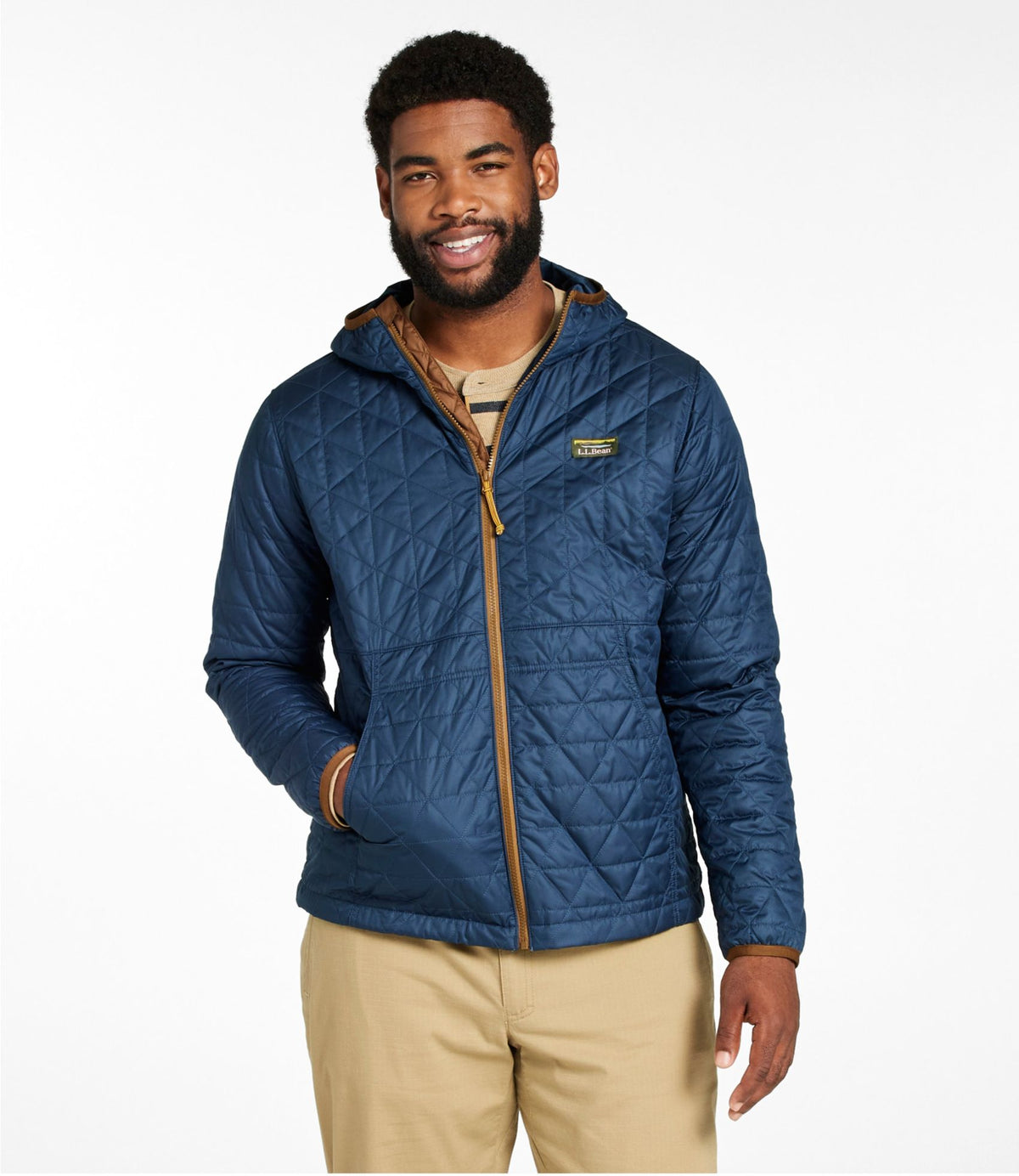 L.L.Bean Men's Katahdin Insulated Hoodie Mariner Blue