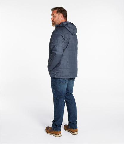 L.L.Bean Men's Mountain Classic Puffer Hooded Jacket Gunmetal Gray